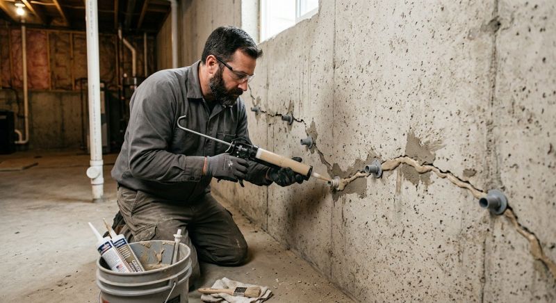 Basement Crack Repair in Shelby County, AL