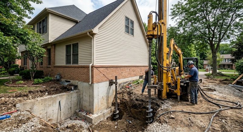 Helical Piers Installation in Shelby County, AL