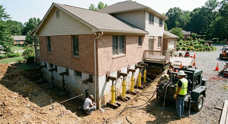 Sinking Foundation Lifting in Shelby County, AL